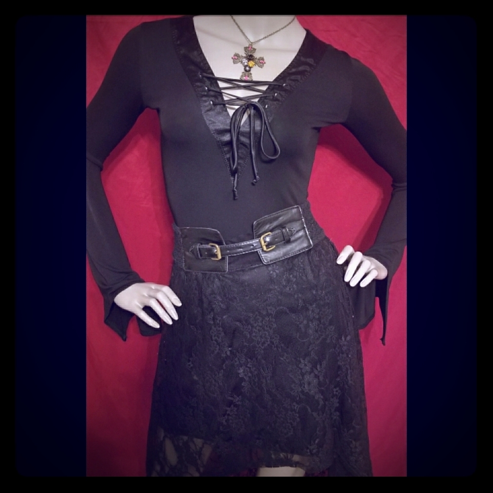 ‼️SOLD‼️ "Coven" themed Bell Sleeved Top